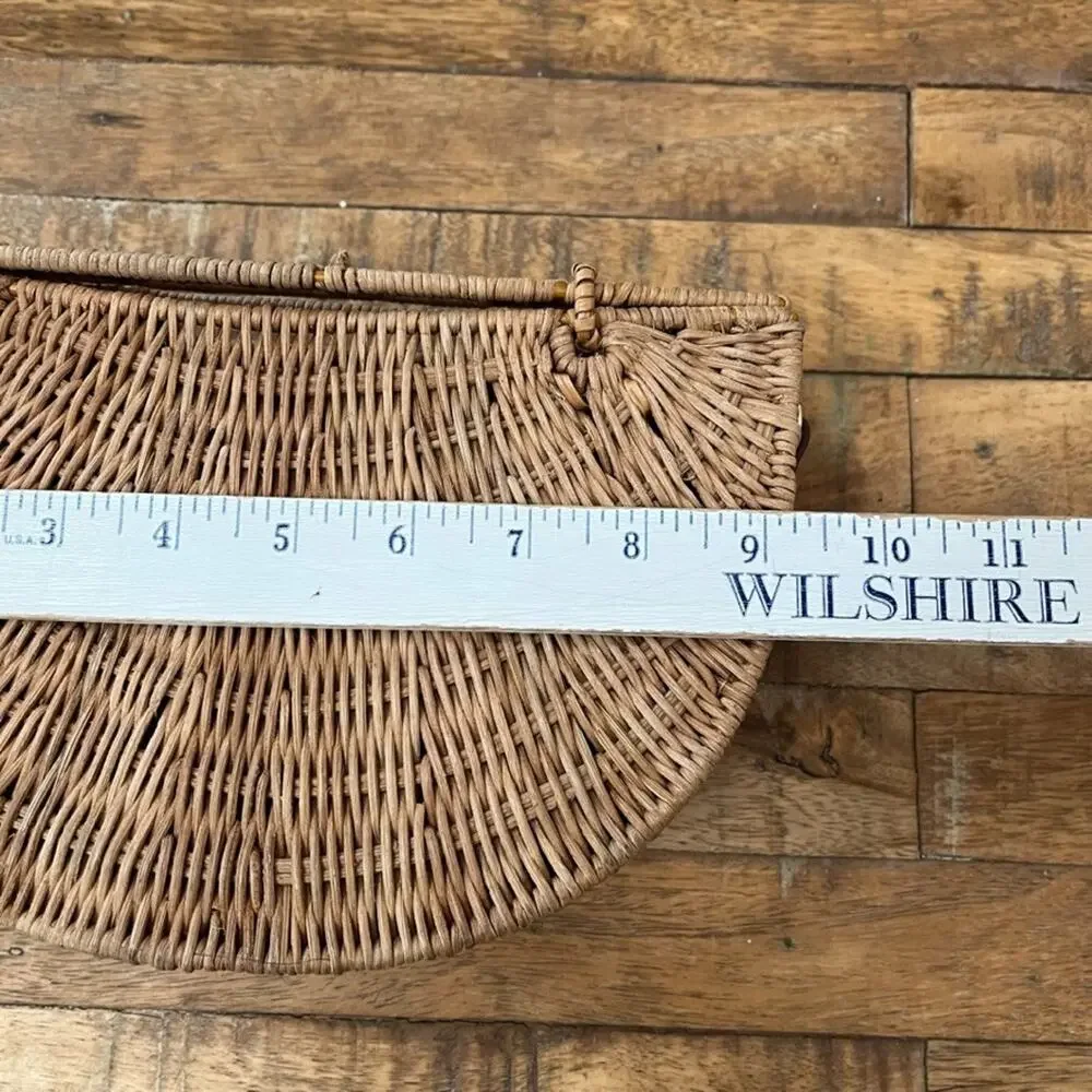 Half Moon Rattan Wicker Bag 9